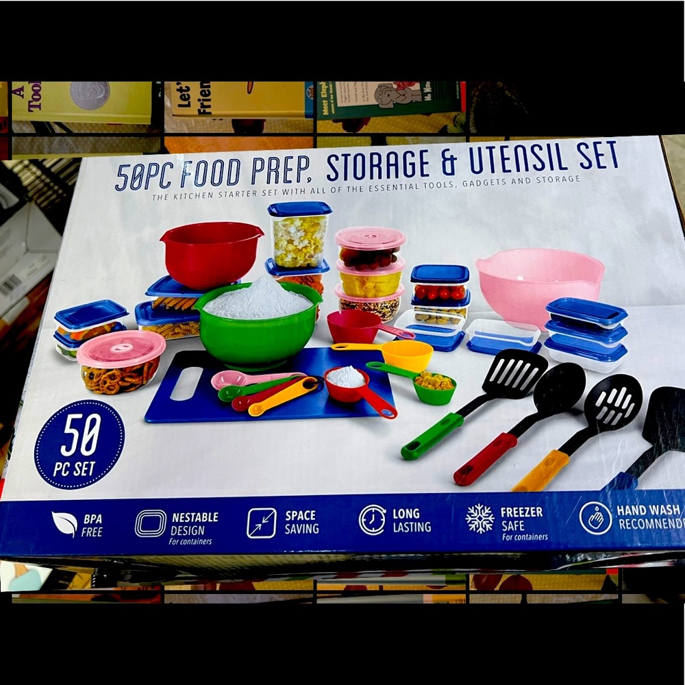 Art & Cook 50 PC food prep storage utensil kitchen starter set